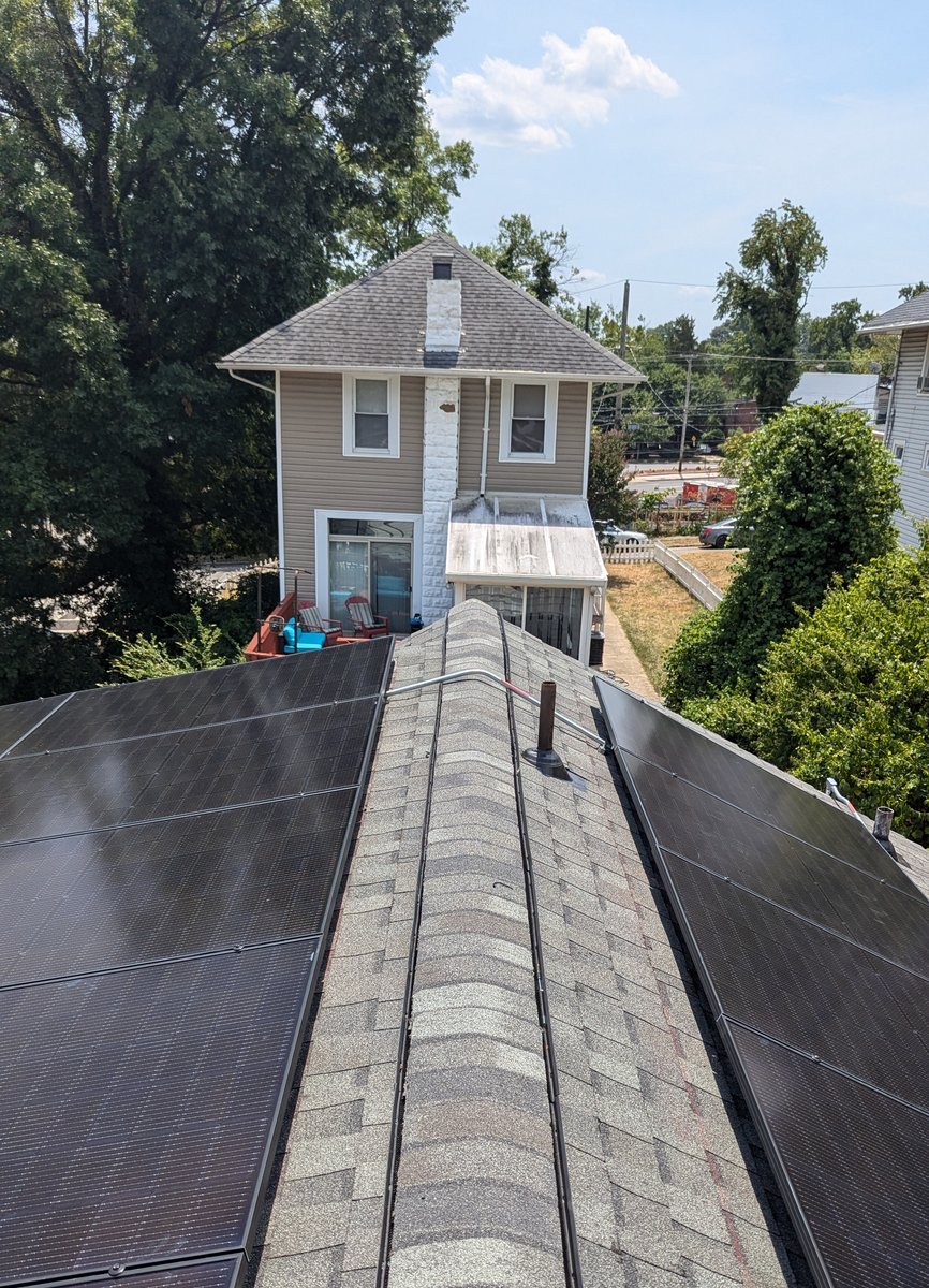 Solar panels installed on a home in Washington, DC